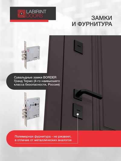 Входная дверь Полярис лайт 33 - Капучино миниатюра 3