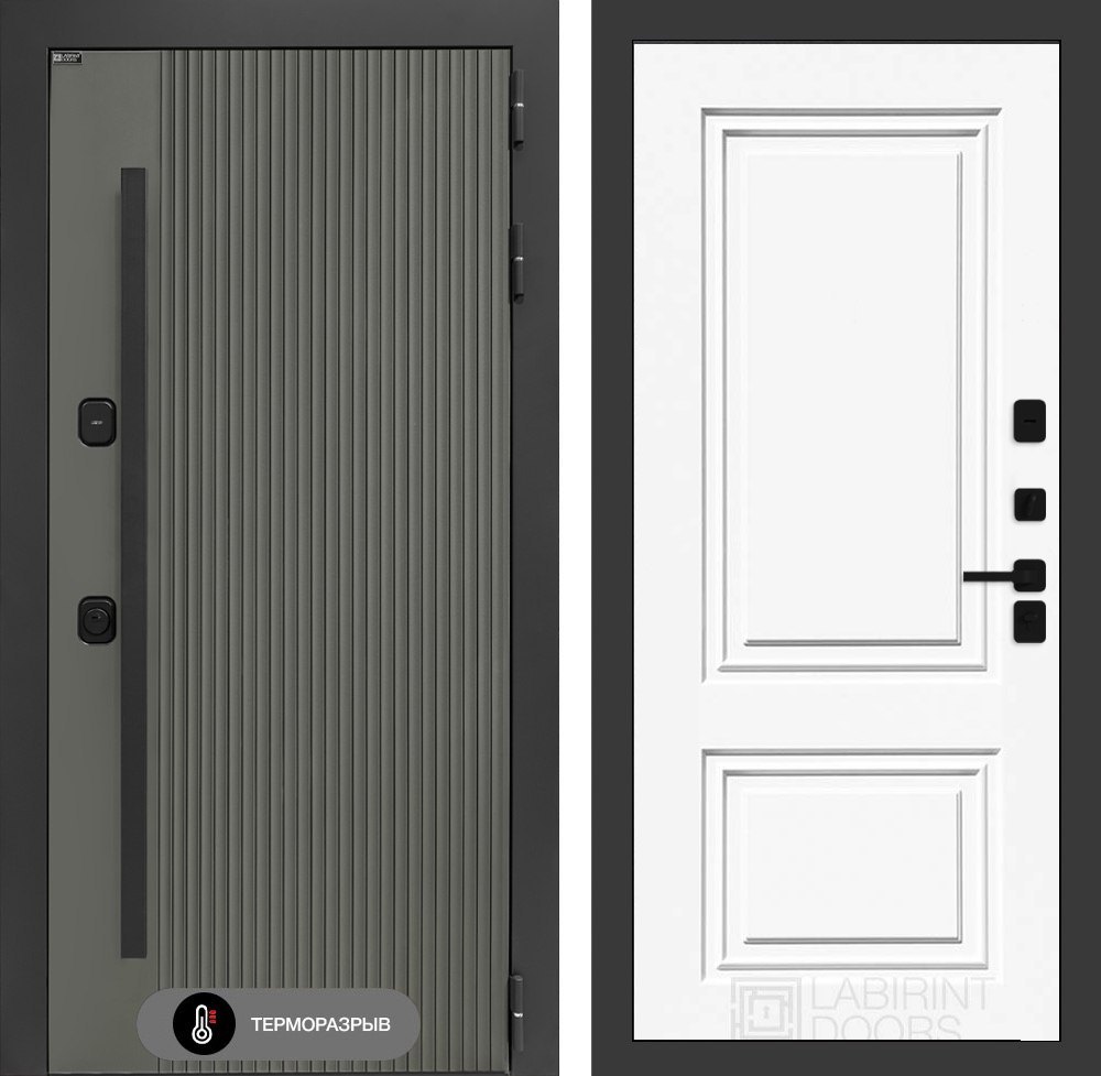 Входная дверь Термолаб 1 тепло 26 - Эмаль RAL 9003