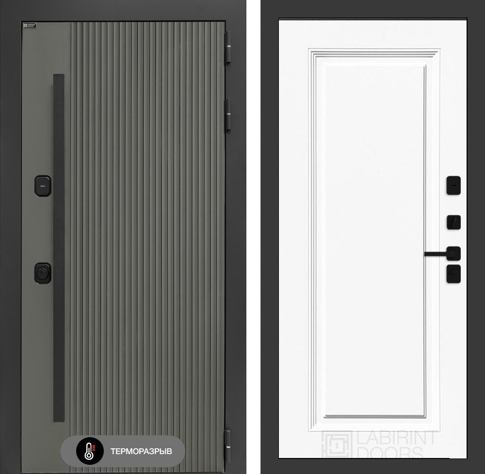 Входная дверь Термолаб 1 тепло 27 - Эмаль RAL 9003