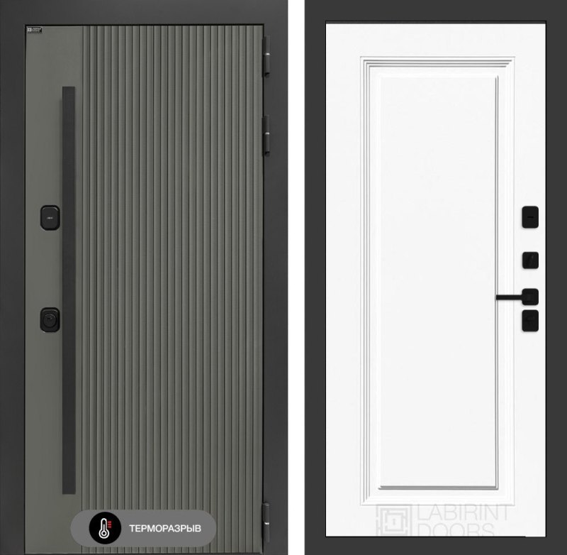 Входная дверь Термолаб 1 тепло 27 - Эмаль RAL 9003