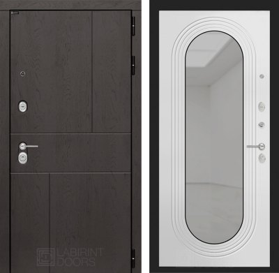 Входная дверь Урбан с зеркалом Дольче - Белый софт